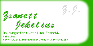 zsanett jekelius business card